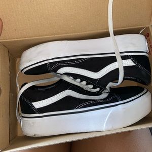 Black Platform Vans